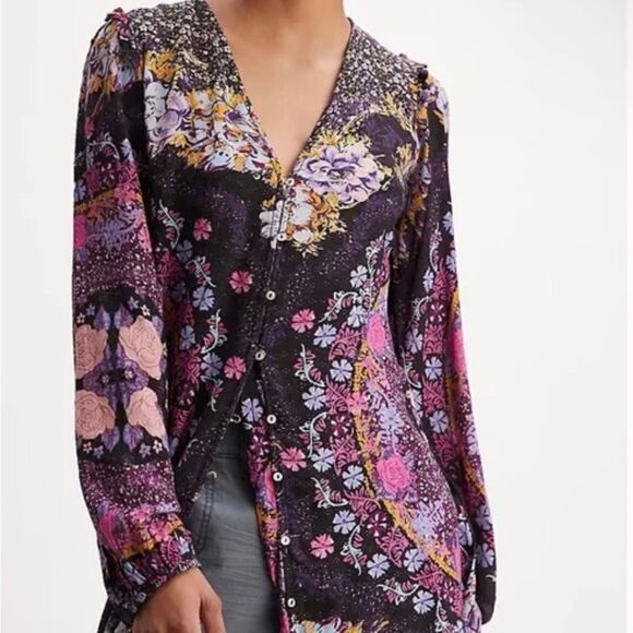 New Free  People Marais floral midi dress size XS NWOT - Picture 6 of 11